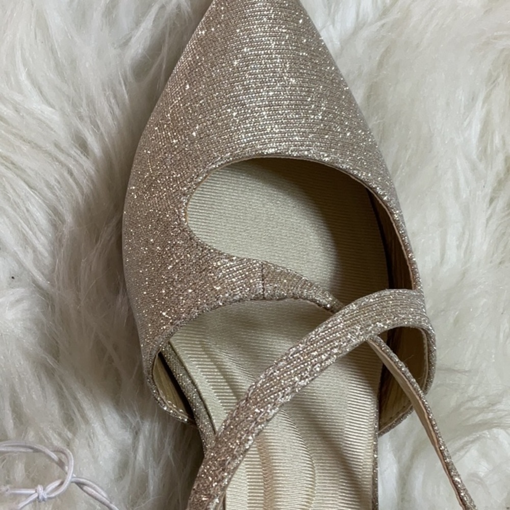 Anne Klein Glittering Slingback Heels - Gold - Picture 5 of 8
